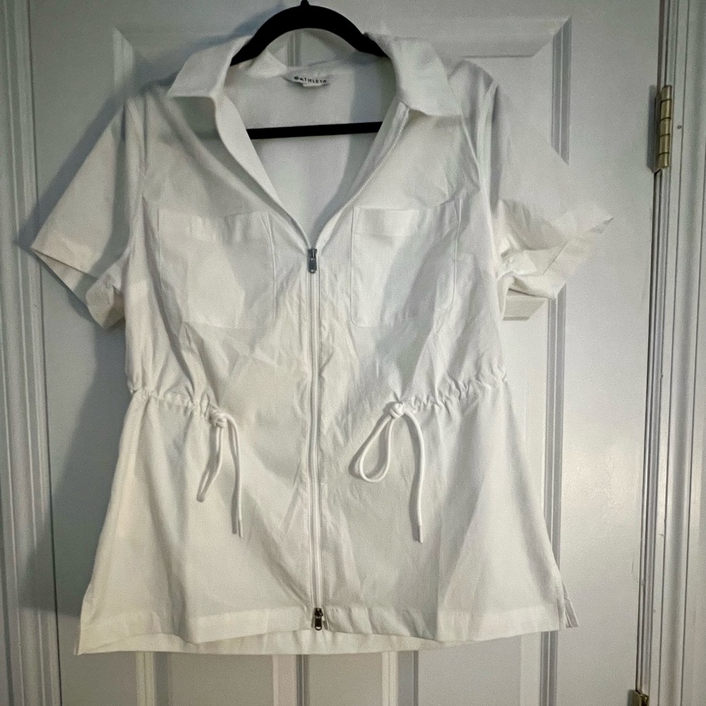 Athleta White Casual/Workout Outdoor Top